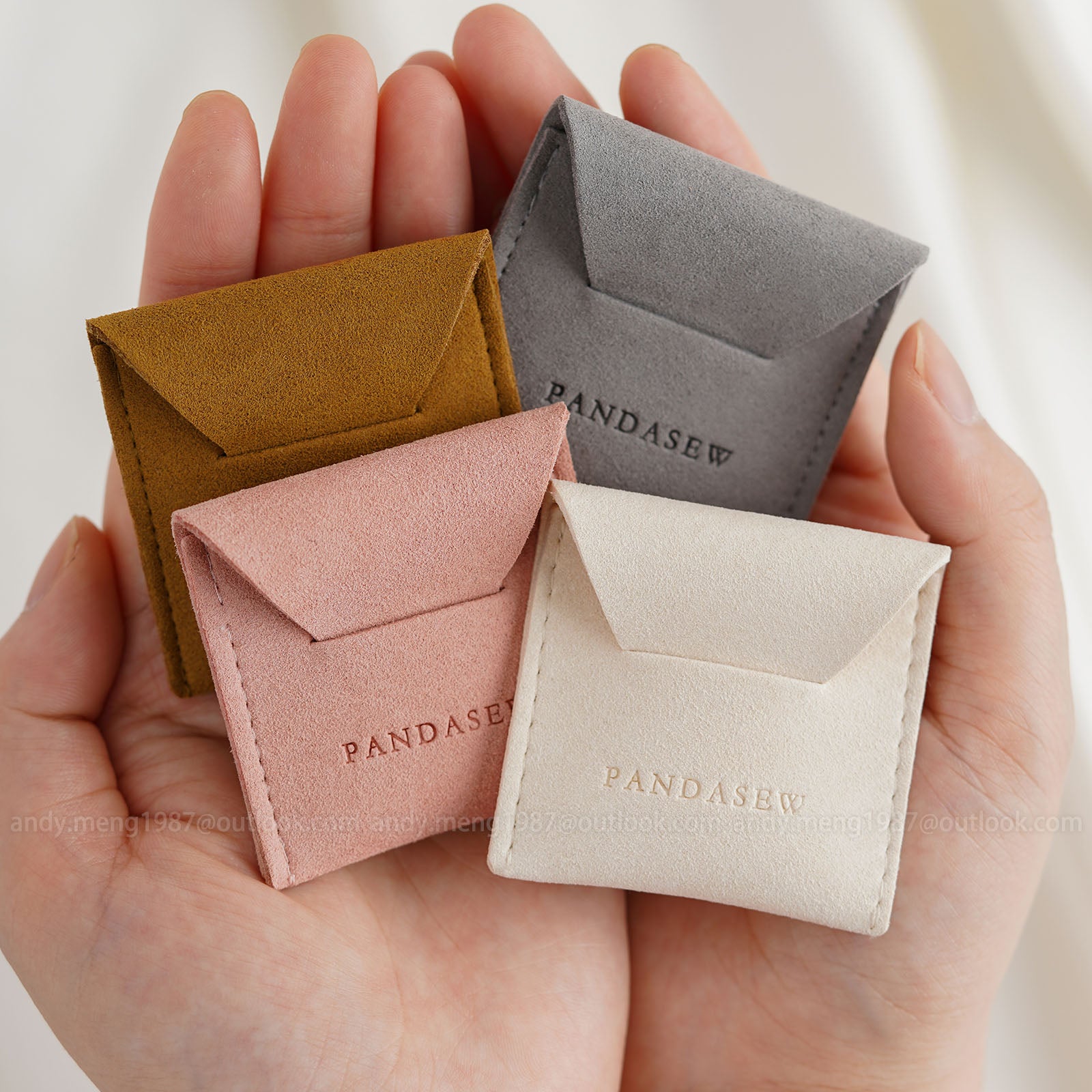 100pcs customize logo print jewelry pouches personalized small