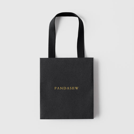 Black paper gift bag custom logo