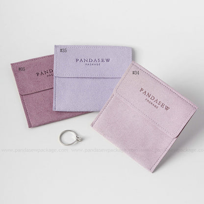 3 kinds of purple microfiber jewelry bag are put together