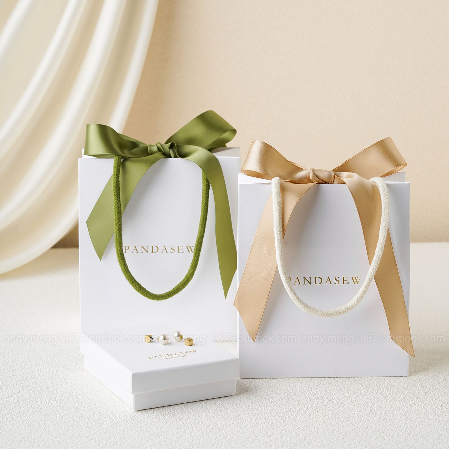 elegant jewelry paper bags with personalized logo