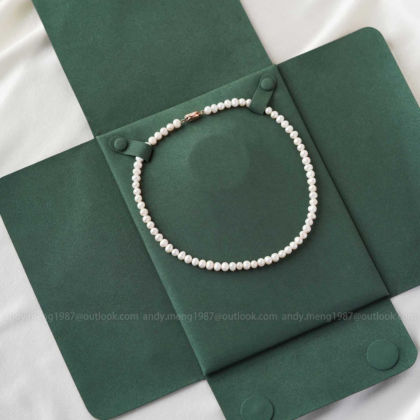 green necklace bag custom logo special package