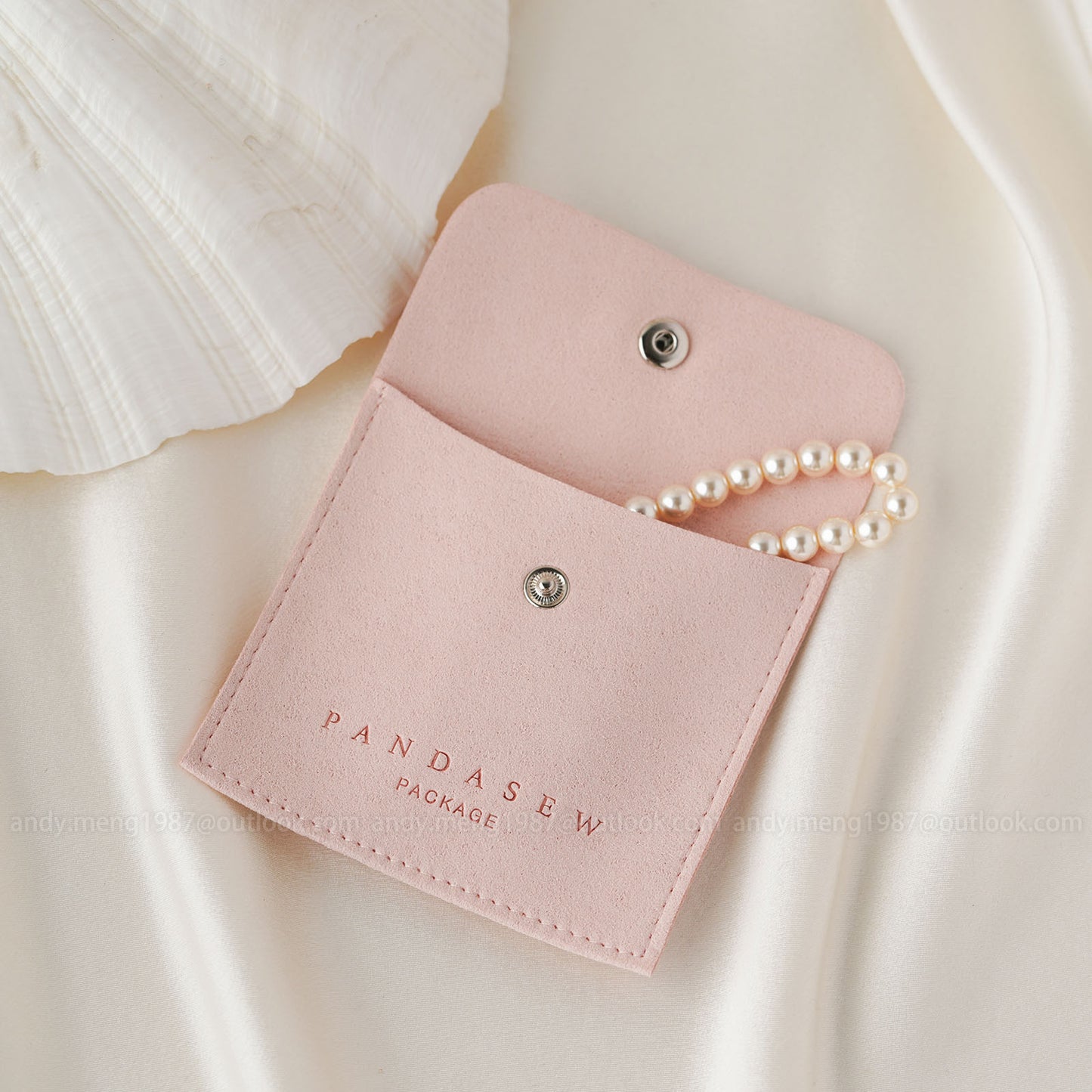 pink microfiber button pouch, greatest jewelry bag