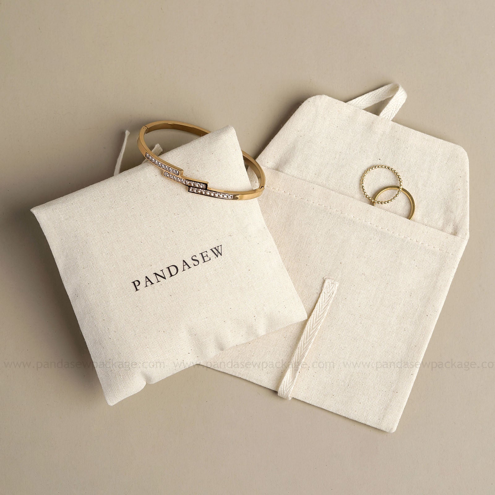 beautiful envelope package, bracelet/ring/necklace pouch,  pure cotton dust bag