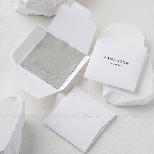 Gray polishing cloth packed by paper envelope