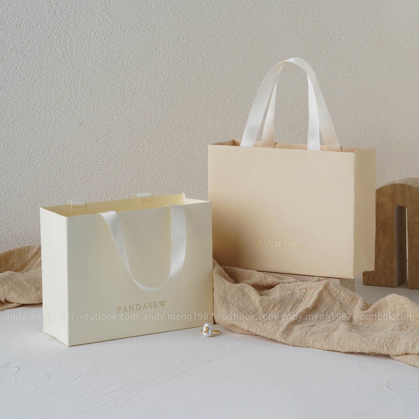 50pcs B1S Printed Paper bag with Logo Custom gift bag thank you wedding bag Style B STB-187