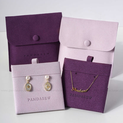 Purple jewelry display pad nad button bag