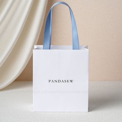 50pcs A1S Paper bag custom jewelry package bag with Logo personalized logo Gift Paper Bag Thank you wedding bag STB-166