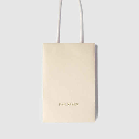 beige paper bag custom logo