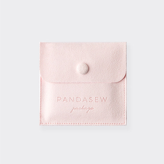 pink microfiber button bag customize debossed logo