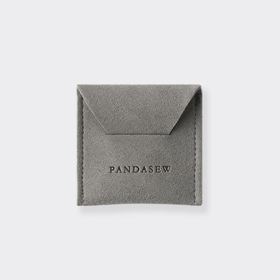 gray insert pouch microfiber bag customize debossed logo