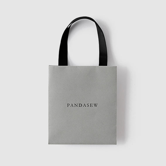 gray paper bag custom logo