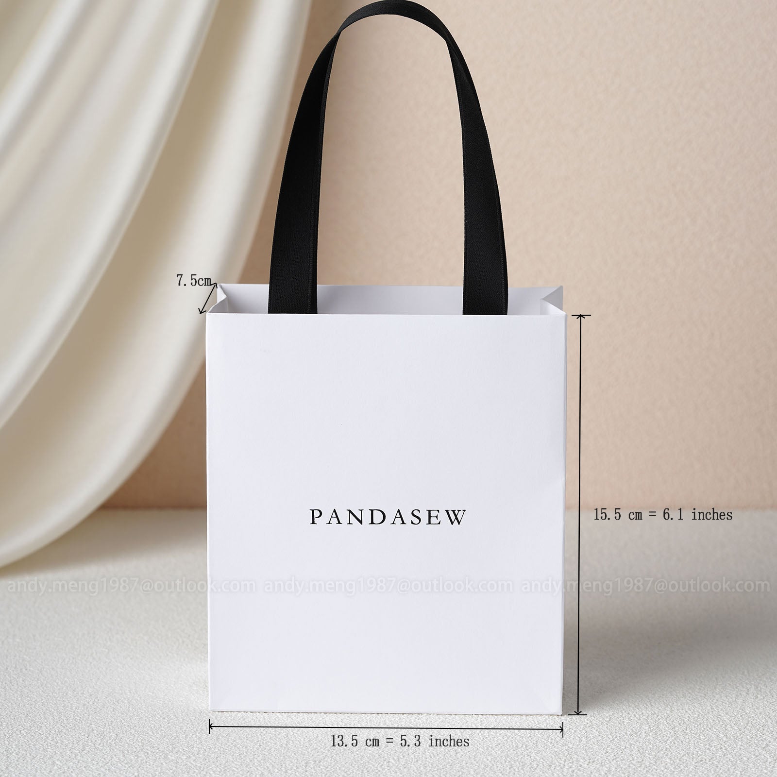 white paper bags with logo custom