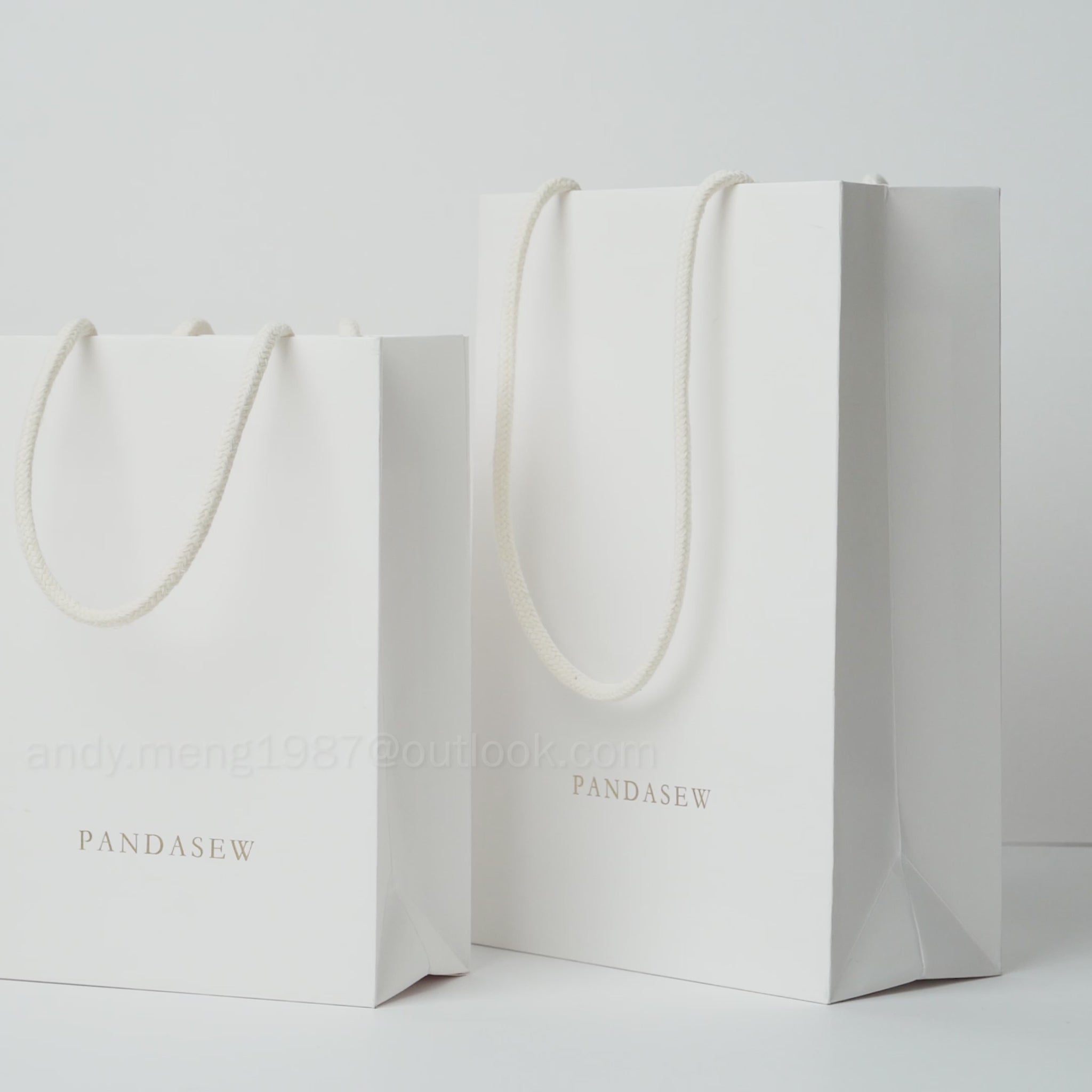 white paper bag with tote, personalized gift bag wholesale