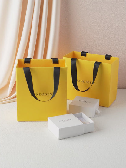 50pcs A1S Printed Paper bag with Logo Custom gift bag thank you wedding bag Style A STB-186