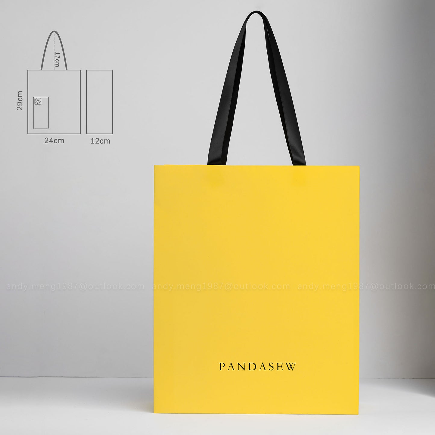 Gold Large Paper bag 24x29cm, kfrat package bag wholesale