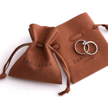 high quality microfiber bags, brown jewelry organizer packaging