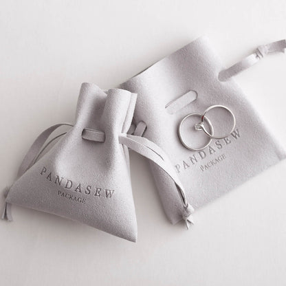 Gray microfiber pouch custom logo