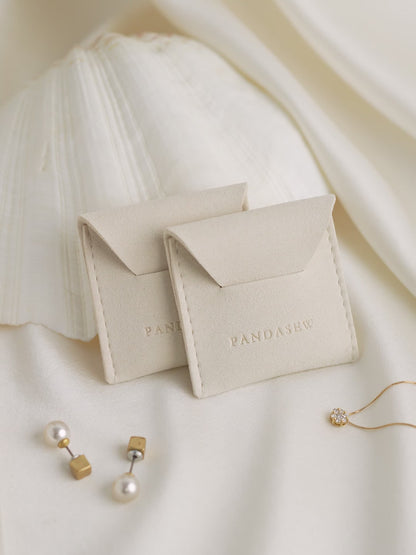 ivory color buckle pouch for earring and ring