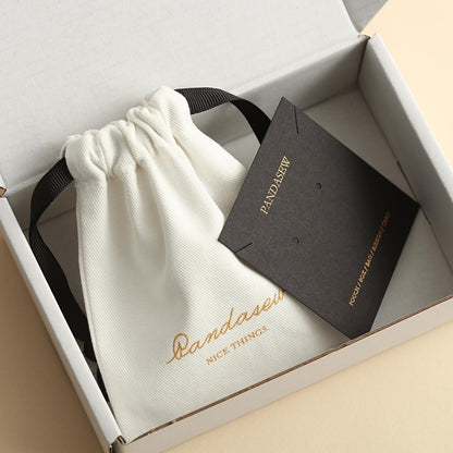 Cotton drawstring bag with silkscreen logo