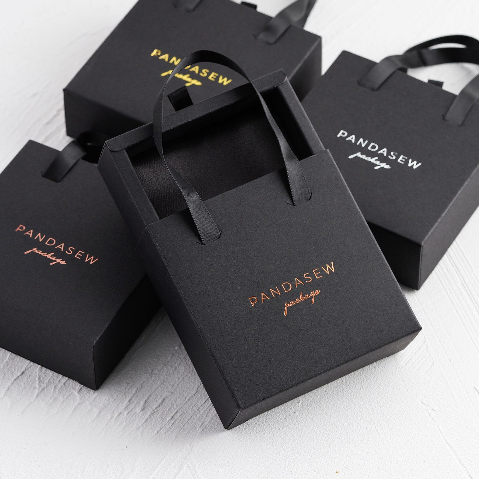 Pandasew Custom Logo FreeShipping 50pcs 10*10*3.5cm Tote Jewelry Paper Box BXt-143.