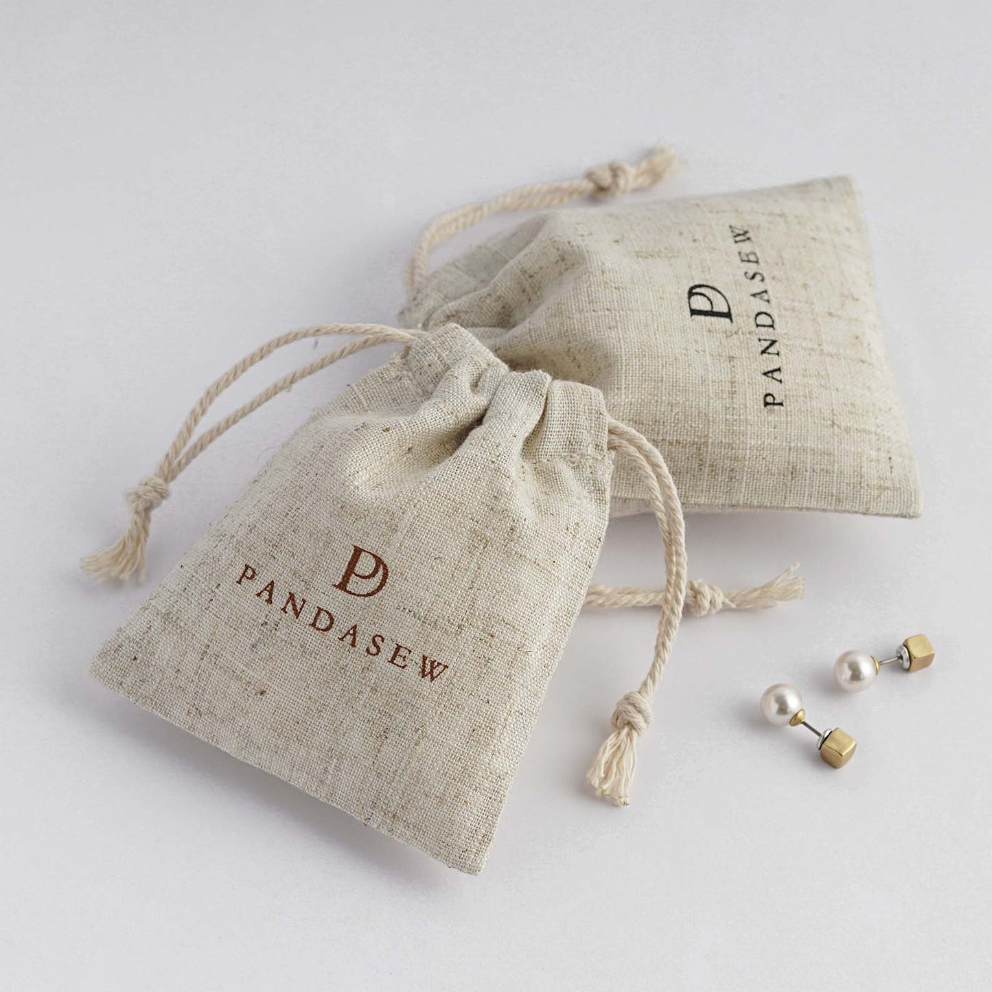 Jewelry Gift Bag Canvas Drawstring Bag Jewelry Packaging Bag