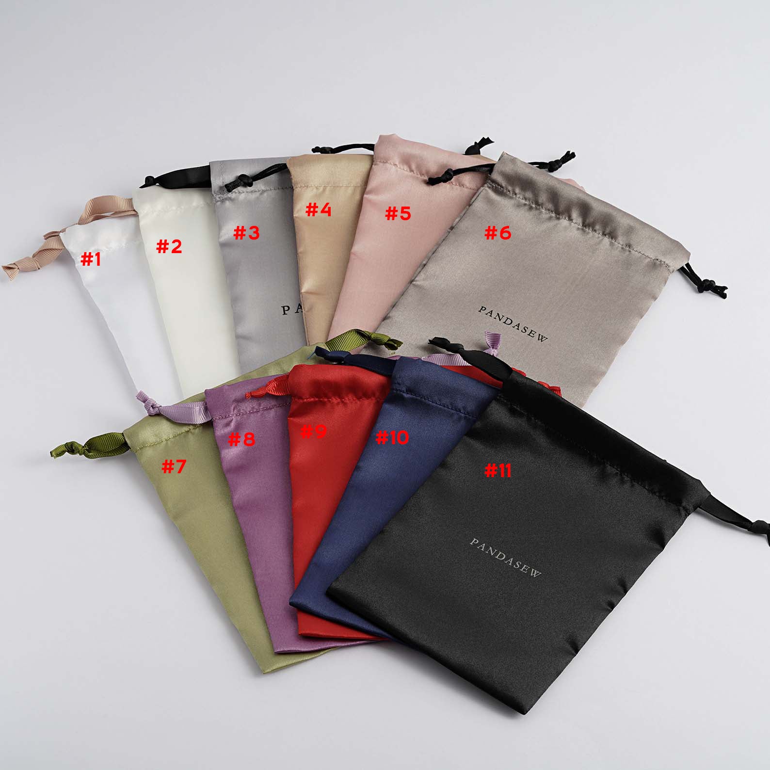 Custom logo hotsell satin bags