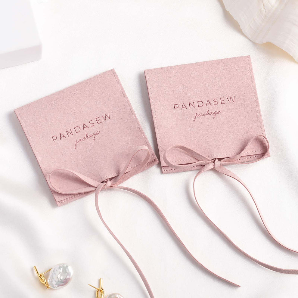 Pandasew Custom Logo 50PCS Microfiber Flap Envelope Jewelry Pouch Bag ...
