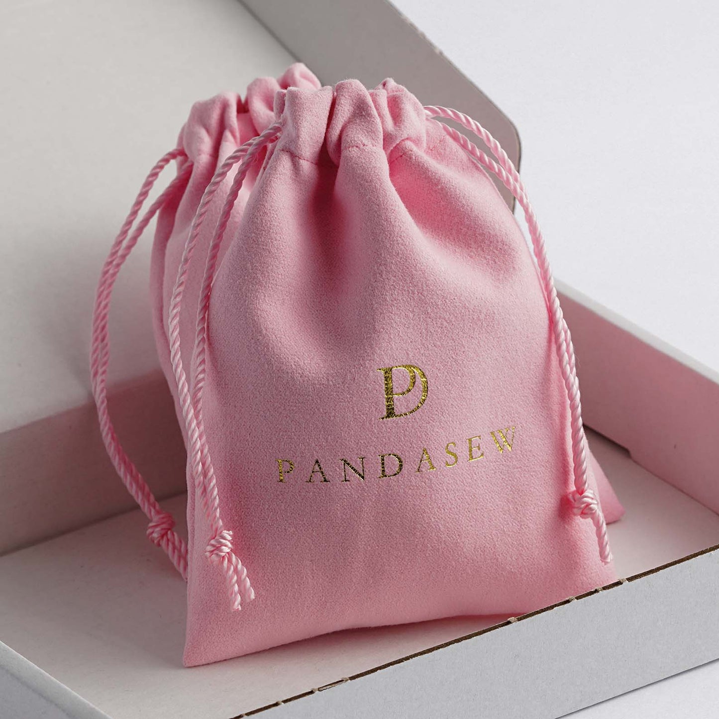 Pandasew Custom Logo 100PCS Velvet Jewelry Drawstring Bags Generic Top VEL-102