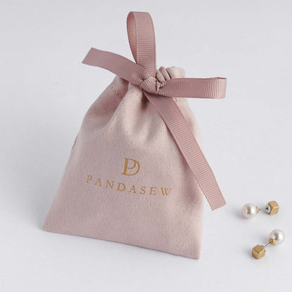 Pandasew Custom Logo 50PCS Flannel Jewelry Drawstring Bags Pouches FLA-111